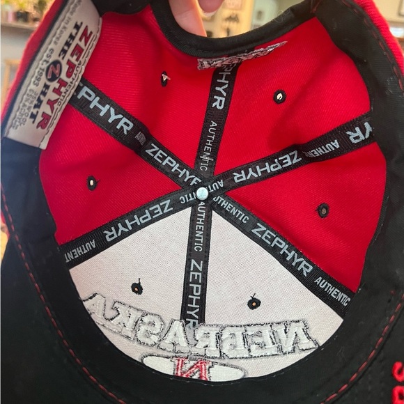 New! Zephyr Nebraska Baseball Embroidered Hat Cup SnapBack Huskers Red NWT! - Picture 8 of 11